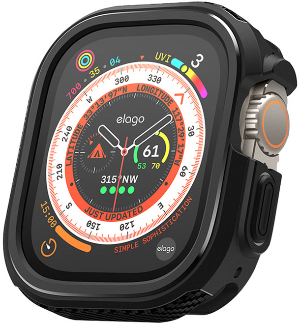 엘라고 아머 애플워치 케이스, 블랙