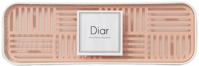디아르 2세대 주방식기 건조트레이 S, 1단, 핑크, 1개