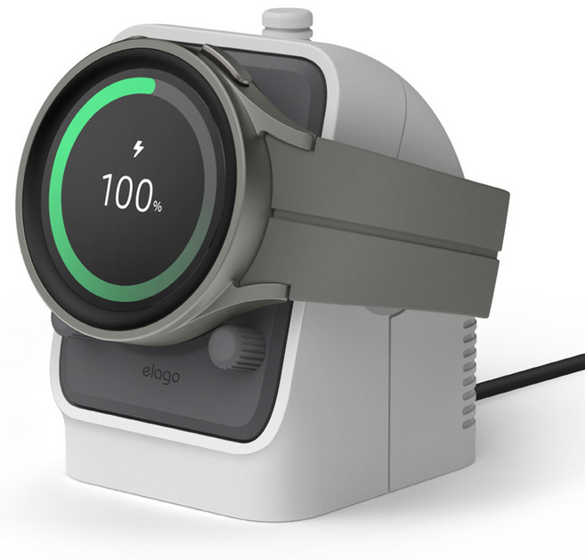 엘라고 GW4 갤럭시 워치 충전 거치대, 라이트그레이, 1개