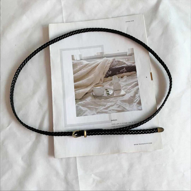 피어니스트 얇은 꼬임 핸드 메이드 벨트