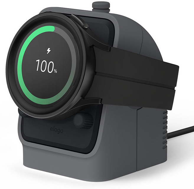 엘라고 GW4 갤럭시 워치 충전 거치대, 다크그레이, 1개