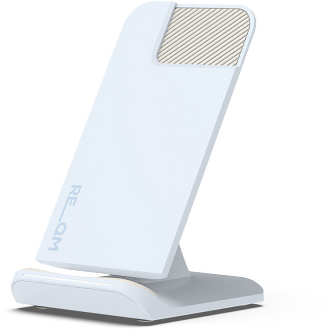 리큐엠 15W 카메라 보호 고속 무선충전기 QWC-QS1500, 파스텔블루, 1개