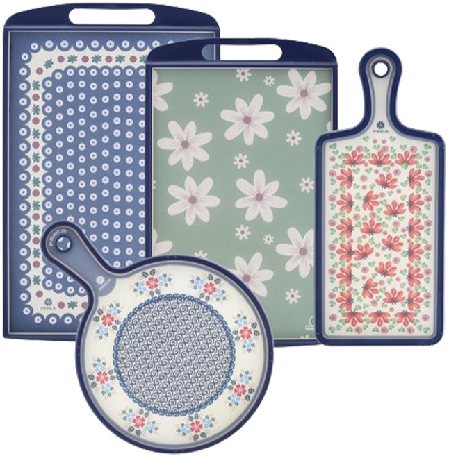 프라카 항균 피코크 양면 도마 세트, 1세트, 특대 + 대 + 원형 + 베이직