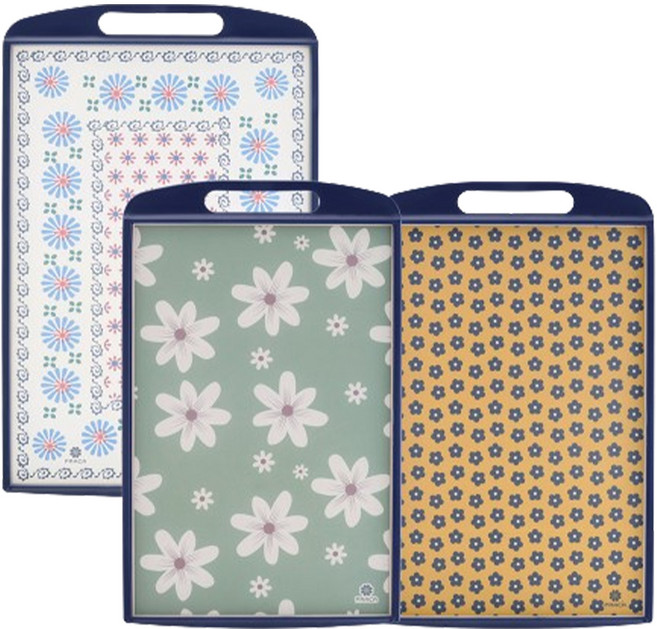 메종오브제 프라카 폴란드 패턴 항균 양면 도마 클레마티스 특대 + 포티시아 대 + 블로썸 대 세트, 1세트, 도마 특대, 도마 대 2p