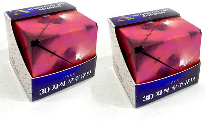 아이끌레 3D 자석 우주큐브 2p, 레드, 2개