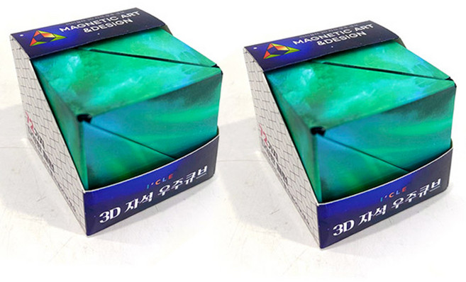 아이끌레 3D 자석 우주큐브 2p, 그린, 2개