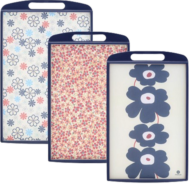 메종오브제 프라카 항균 피코크플라워 양면도마 특대 + 포티시아 도마 대 + 블로썸 도마 대 세트, 1세트, 도마 특대, 도마 대 2p