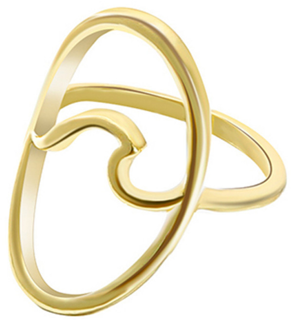 젤루나 여성용 유니크 손톱 네일 페이크 패션 반지 웨이브 B-75