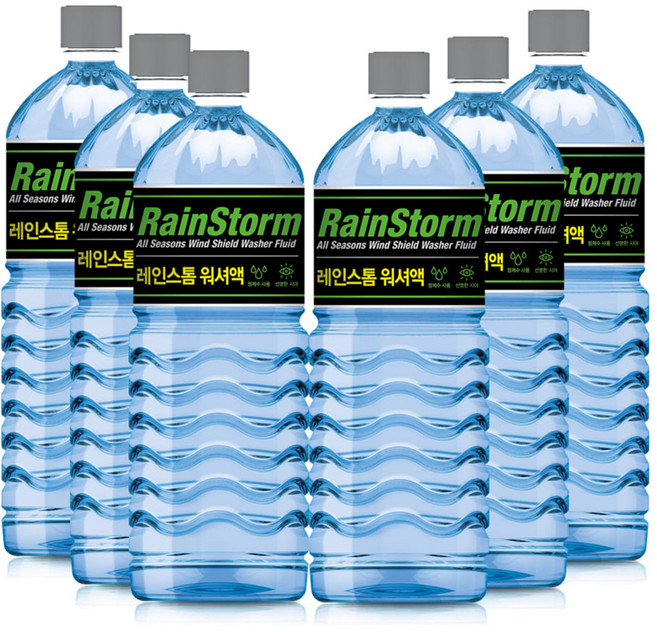 카렉스 차량용 레인스톰 에탄올 워셔액, 1.8L, 6개