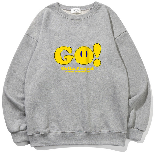 오에타 고스마일 소프트 3단쭈리 오버핏 빅사이즈 맨투맨