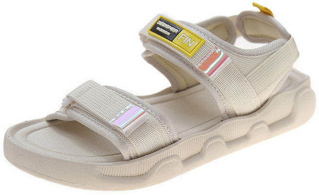 피어니스트 여성용 플랫 벨크로 샌들