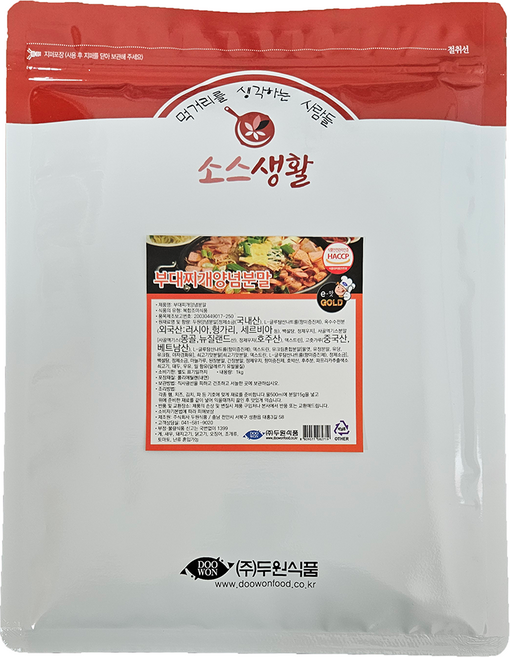 두원식품 부대찌개양념 분말, 1kg, 1개