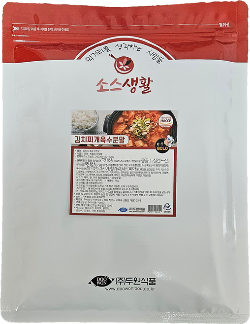 두원식품 김치찌개육수 분말, 1kg, 1개