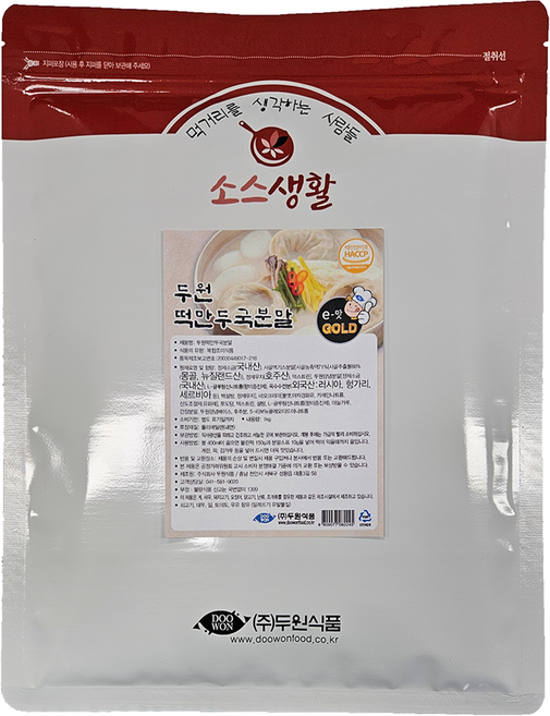두원식품 떡만두국 분말, 1kg, 1개