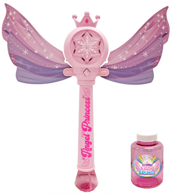 엔젤프린세스 요술봉 자동 버블 비누방울, 러블리핑크, 1개