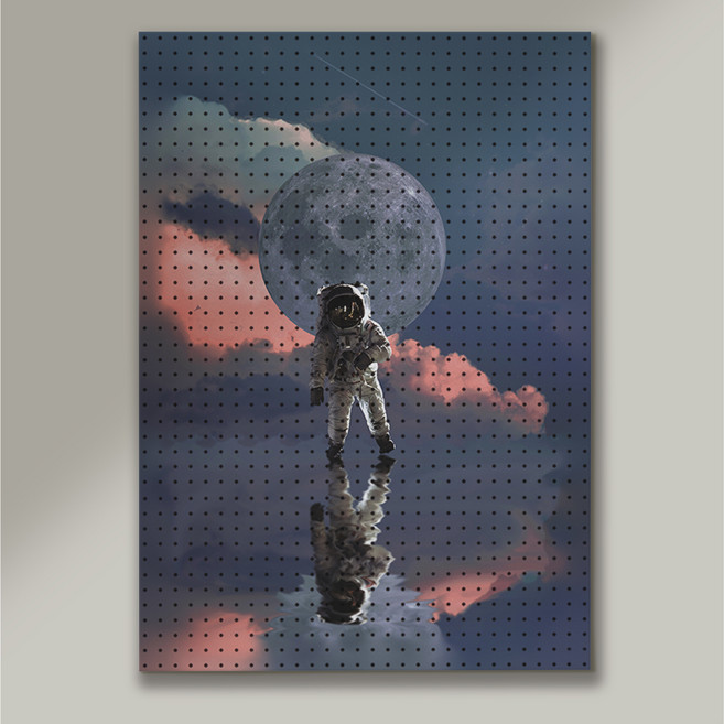 타공판닷컴 아스트로넛 프린팅 타공판 700x1000mm, 1개, 혼합색상