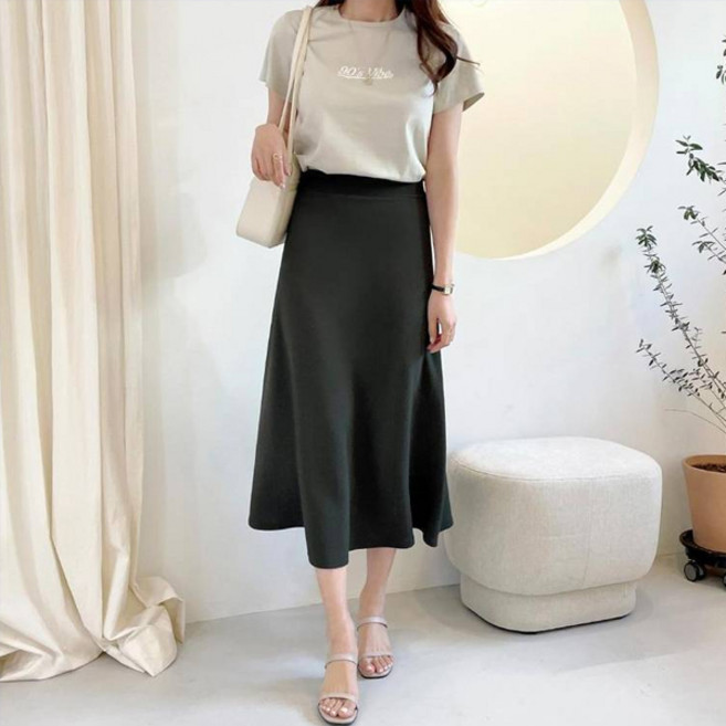 saystyle 女款波紋A字長裙