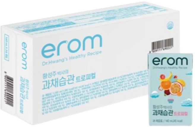 이롬 황성주박사의 과채습관 트로피컬 음료, 140ml, 24개