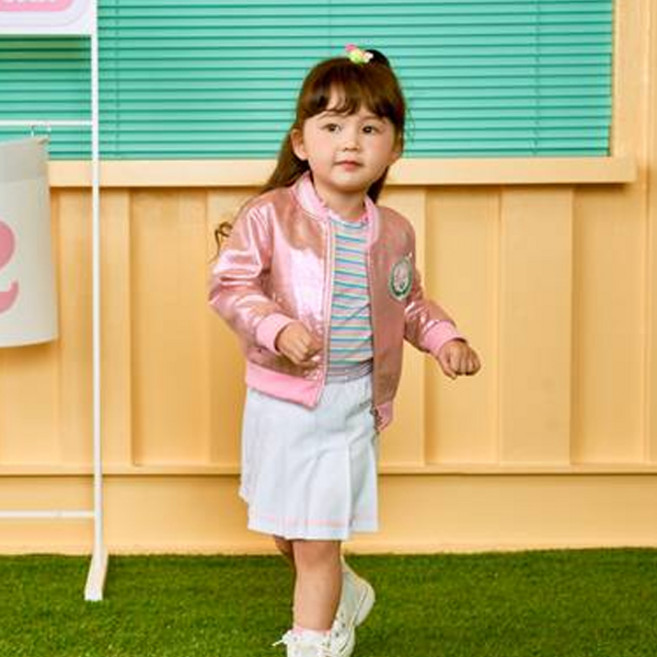 게스키즈 여아용 펄 레더 점퍼