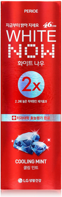 페리오 화이트나우 쿨링민트치약, 120g, 1개