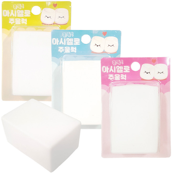 아가플러스 큰 한입 마시멜로 주물럭 말랑이 클레이, 랜덤 발송, 60g, 4개