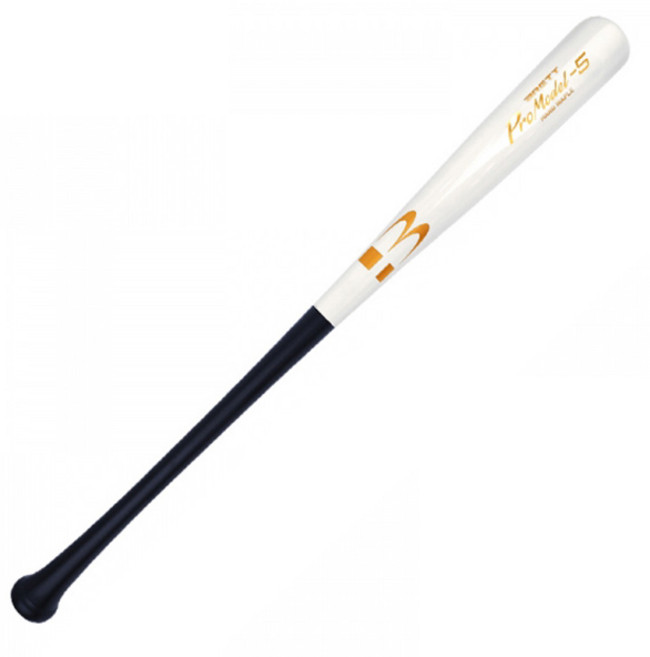 브렛 프로 하드메이플 나무배트 5드랍 + 배드그립 랜덤발송 세트, 블랙 + 내츄럴화이트, 1세트