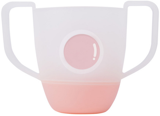 리틀클라우드 거꾸로 로켓 양치컵 + 방수 네임 스티커 4p, 파스텔핑크, 1개