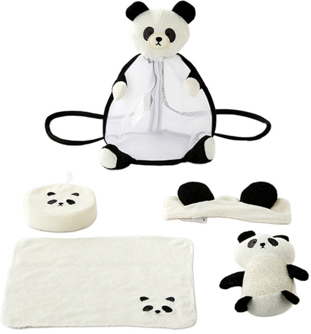 모던하우스 스마일 팬더 목욕 가방 5종 세트, 혼합색상, 1세트