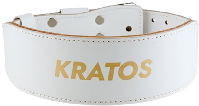 KRATOS 가죽 리프팅벨트 복압벨트 웨이트벨트 헬스 역도 M, 화이트
