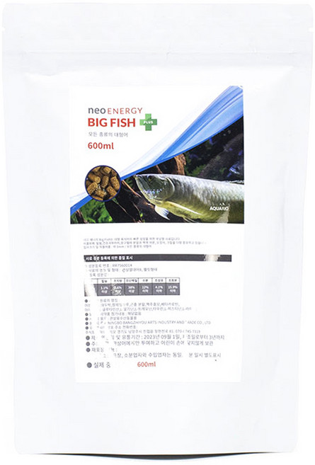 네오 관상어용 에너지 빅피쉬 플러스 사료, 600ml, 1개