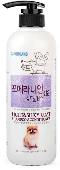 포켄스 포메라니안 전용 샴푸 앤 린스, 550ml, 1개입, 1개 - 쿠팡