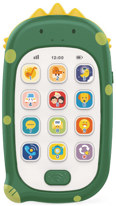 하늘썬별 유아용 멜로디 전화기 라이트앤뮤직 공룡 완구 heahe0536g, 그린, 1개