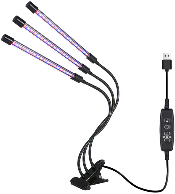 루아즈 LED 식물 성장 생장등 조명 블랙바디 3컬러 18W 3헤드, 기타색, 1개