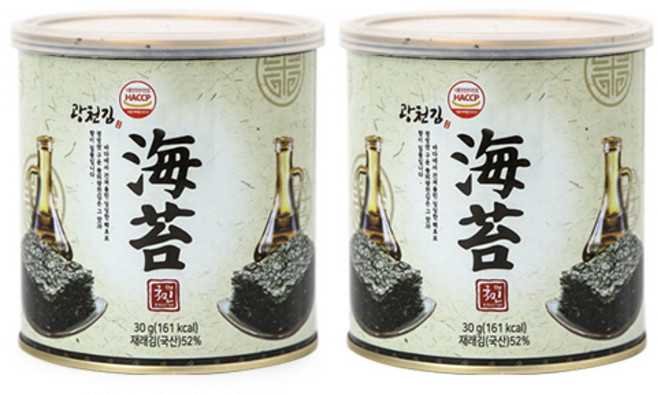 더국민 광천 재래 맛김, 30g, 2개