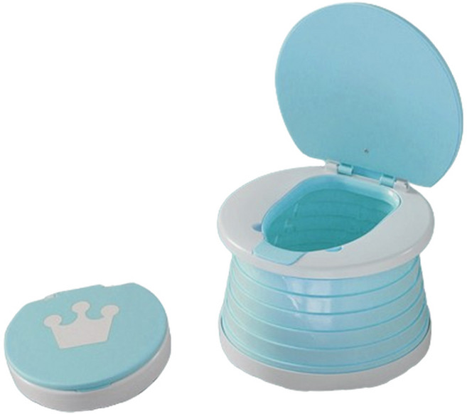 바브레 휴대용 접이식 어린이 변기, 민트
