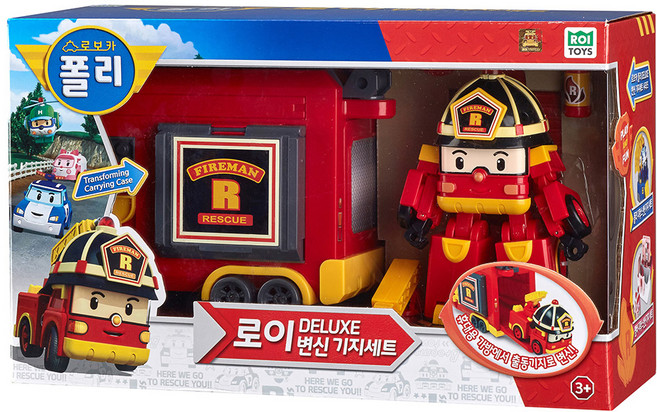 로보카폴리 로이 디럭스 변신 기지 세트 로봇장난감, 혼합색상, 1세트