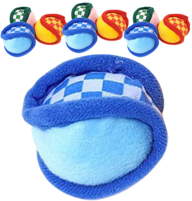 petmorning 체크무늬 털공 10p 세트, 랜덤발송, 1세트