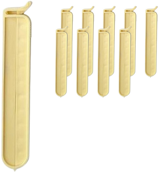 스틱 봉지집게 대형, 버터, 10개