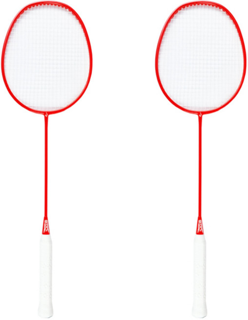 SmaxKorea 超輕量碳纖維羽毛球拍 2入組 N紅色, 單一商品, 1套