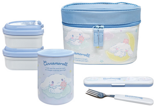 스케이터 향균 휴대용 보온보냉도시락 세트 560ml KCLJC6AG, 1개, 24시나모롤