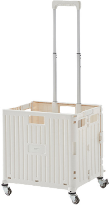 한샘 360도 회전 4바퀴 다용도 폴딩 쇼핑카트, 화이트, 1개