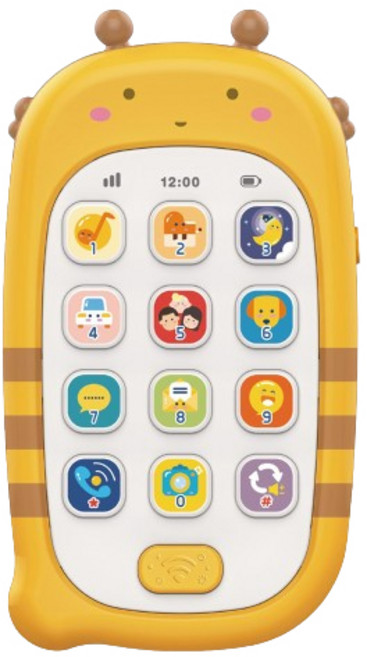 하늘썬별 유아 멜로디 전화기 라이트앤뮤직 꿀벌 heahe0536y, 노랑, 1개