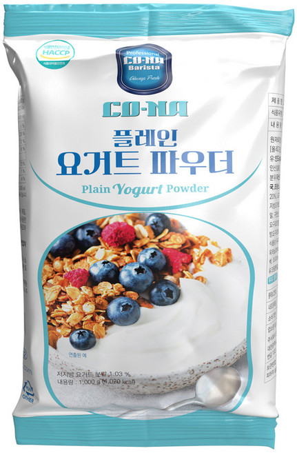 코나 플레인 요거트 파우더, 1kg, 1개, 1개입