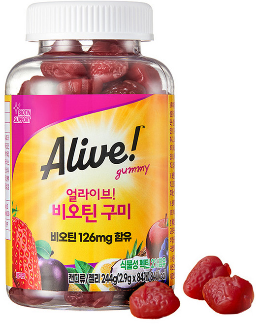 얼라이브 비오틴 구미, 84정, 1개