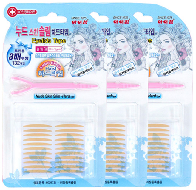 아이참 누드 스킨 슬림 하드타입 단면 쌍꺼풀 테이프 132p, 피부색, 3개