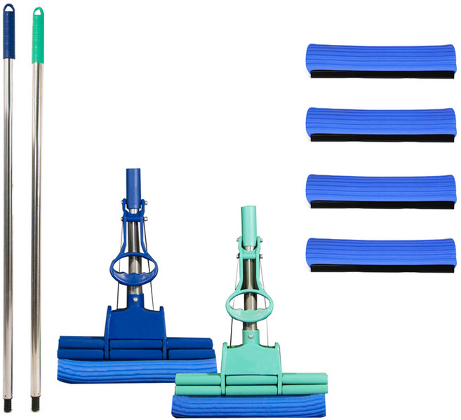 마이닝 S타입 펄프 청소기 밀대 블루 + 민트+ 펄프리필 6p 세트, 1세트