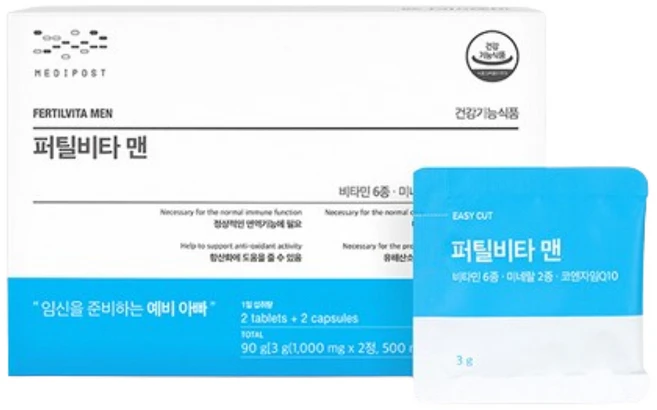 모비타 메디포스트 퍼틸비타 맨 30p, 90g, 1개 - 쿠팡