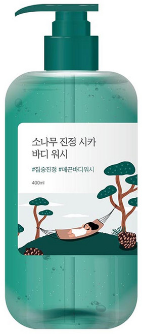 라운드랩 소나무 진정 시카 바디 워시, 400ml, 1개