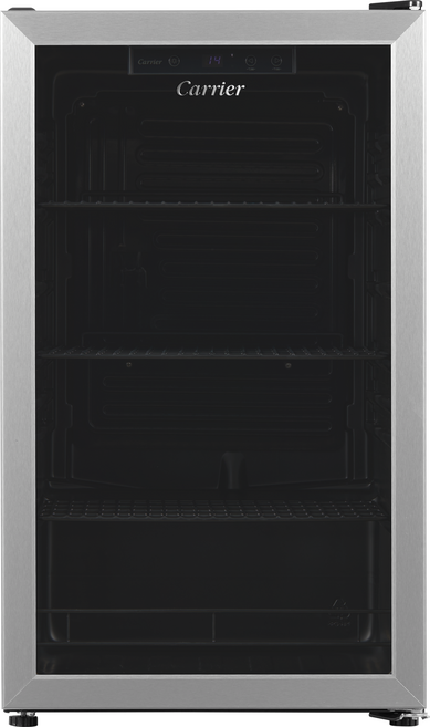 캐리어 미니 쇼케이스 냉장고 126L 방문설치, 검정 + 실버몰딩 글라스, CVDR120SPM1