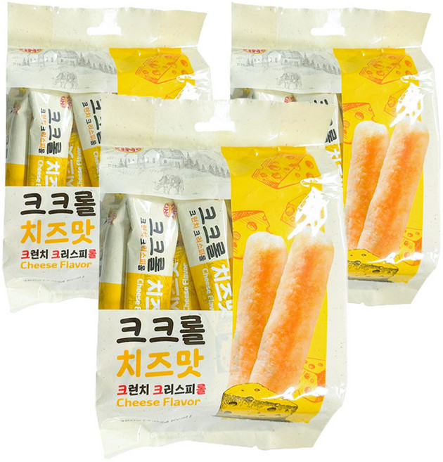스낵킹 크크롤 치즈맛, 3개, 180g